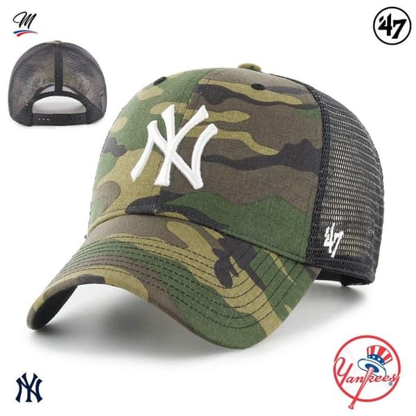 Trucker Cap - 47 Märke - Branson - Wood Camo - Låg krona - Böjt visir