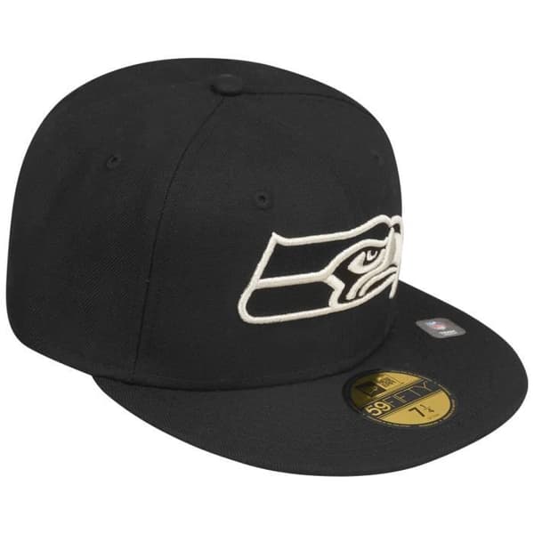 Justerbar keps - New Era - 59Fifty - Seattle Seahawks - Svart - 100% polyester