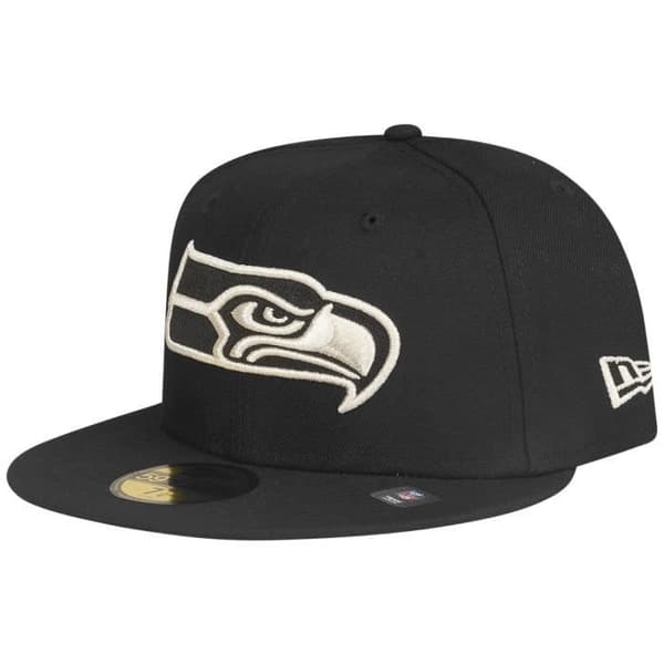 Justerbar keps - New Era - 59Fifty - Seattle Seahawks - Svart - 100% polyester