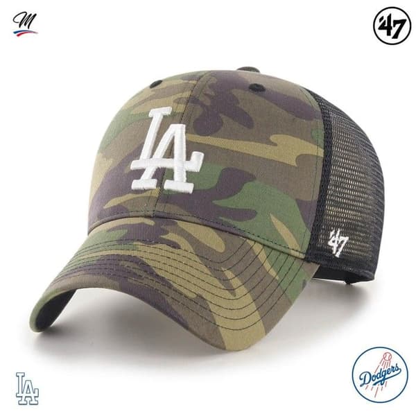 Trucker Cap - 47 Märke - Branson - Wood Camo - Låg krona - Böjt visir