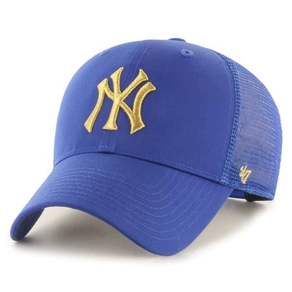 47 Brand Trucker Cap - BRANSON Metallic New York Yankees - Vit - Herr - Vår / Sommar - Sportkläder