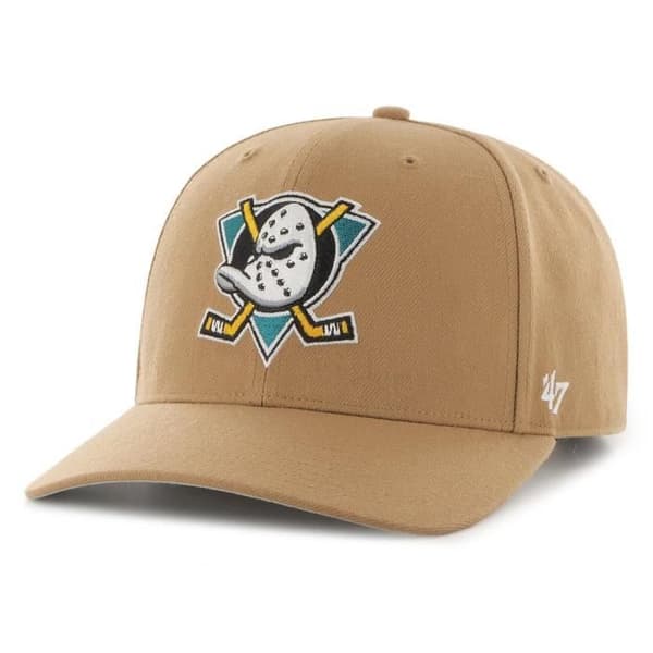Casquette 47 Brand Low Profile Snapback - ZONE Anaheim Ducks camel - Herr - Vit