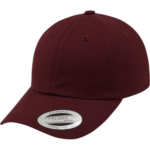 Flexfit LÅG PROFIL Strapback DAD Keps - rödbrun