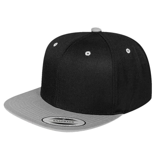 Snapback Keps - Flexfit - Klassiker - Svart - Justerbar - 80% Akryl, 20% Ull