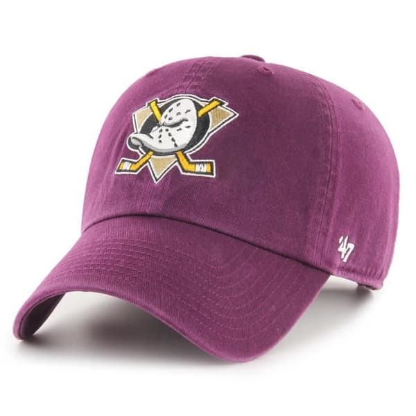 Justerbar keps 47 Brand - CLEAN UP Anaheim Ducks plommon - 100% bomull
