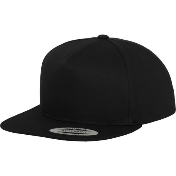 Flexfit Classic 5-Panel Snapback Cap - svart / svart