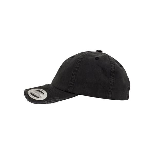 Snapback-keps - Flexfit - Lågprofil Förstörd - 100% bomull - Färg Vit - Avslappnad stil