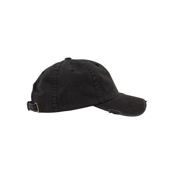 Snapback-keps - Flexfit - Lågprofil Förstörd - 100% bomull - Färg Vit - Avslappnad stil