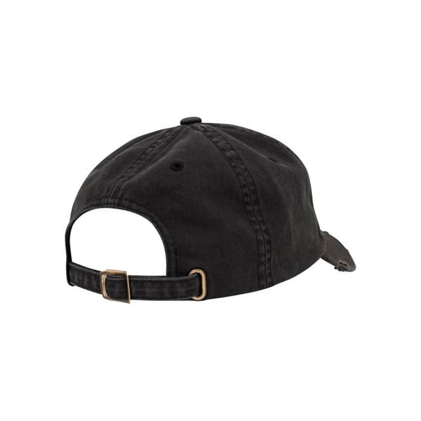 Snapback-keps - Flexfit - Lågprofil Förstörd - 100% bomull - Färg Vit - Avslappnad stil
