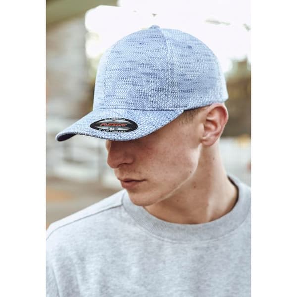 Keps - Flexfit - Jasquard Knit - Blå - Stickat tyg - Perfekt passform