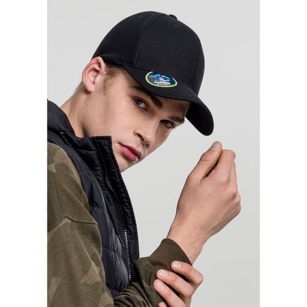 Böjd Keps - Flexfit - Cool & Dry - Grå Silver - One Size - Sommar
