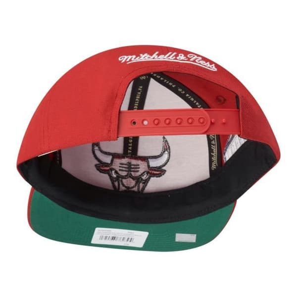 Snapback keps Mitchell &amp; Ness - SIDEPATCH Chicago Bulls - Vit - Herr - 100% Polyester