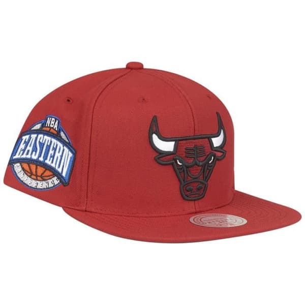 Snapback keps Mitchell &amp; Ness - SIDEPATCH Chicago Bulls - Vit - Herr - 100% Polyester