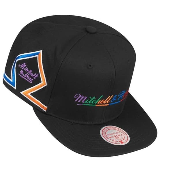 Casquette Mitchell &amp; Ness Snapback - DIAMOND SCRIPT svart / multi