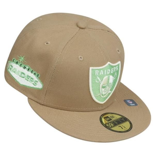 New Era 59Fifty ajusterad keps - Las Vegas Raiders - Vit och brun - 100% polyester