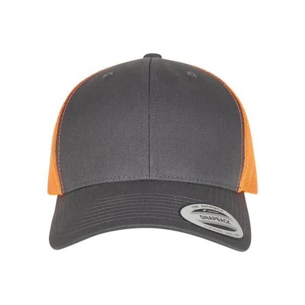 Keps - Flexfit - Retro Trucker - Tvåfärgad mörkbrun/Orange - Nät - Avslappnad
