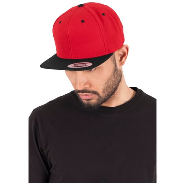 Chapeau - Flexfit - Klassisk 2-ton - Vit/Svart - 6 Paneler - Rund Skärm