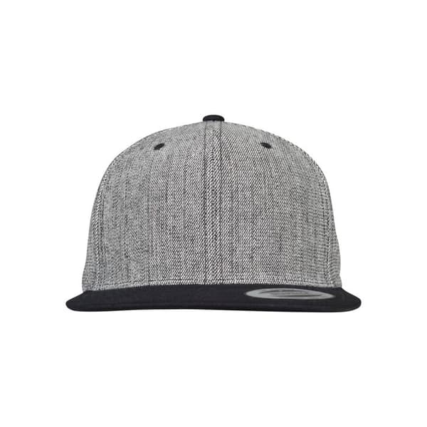 Snapback &amp; Strapback Cap - Flexfit - Solid Melange - Svart - Justerbar - Herr