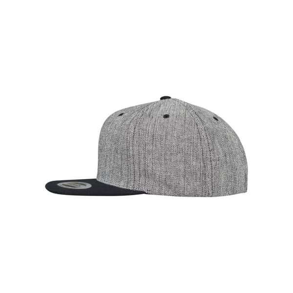 Snapback &amp; Strapback Cap - Flexfit - Solid Melange - Svart - Justerbar - Herr