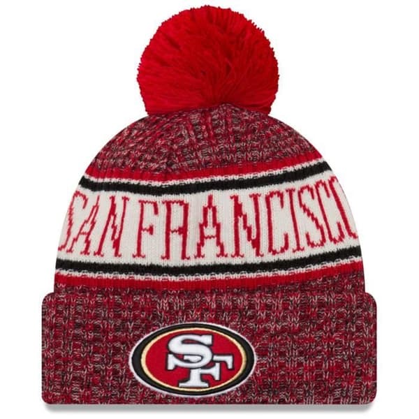 Hatt - New Era - NFL Sideline 2018 - San Francisco 49ers - Fleecefoder - 100% akryl