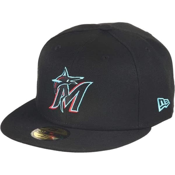 Casquette 59Fifty Basecap Miami Marlins MLB AC Performance svart från NEW ERA i polyester