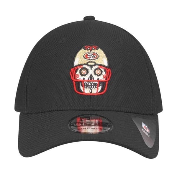 Casquette 39THIRTY - New Era - NFL SUGAR SKULL - Svart - 100% polyester - Stretch Fit