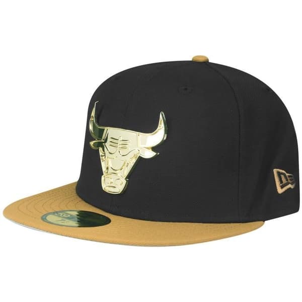 New Era 59Fifty justerbar keps - Chicago Bulls - Broderad logotyp - Svart