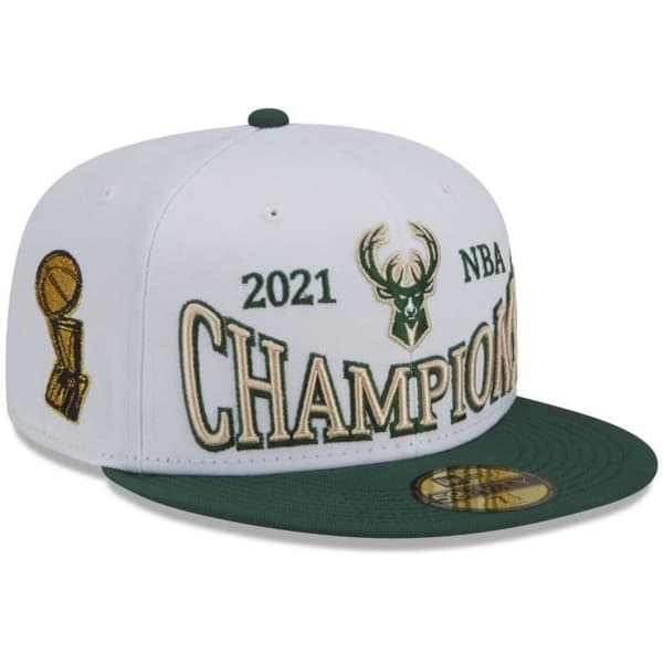 Casquette New Era 59Fifty - NBA CHAMPIONS Milwaukee Bucks - Vit - Herr - Sportkläder