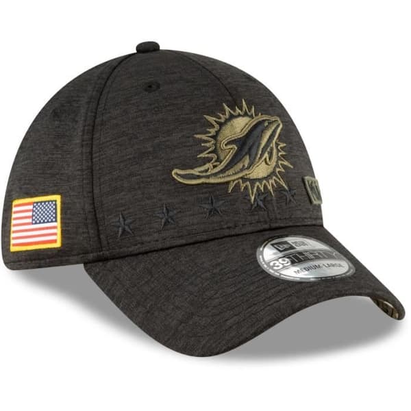 Casquette New Era 39Thirty - Miami Dolphins - Hyllning till tjänsten 2020 - Broderad - Tryckt kamouflage