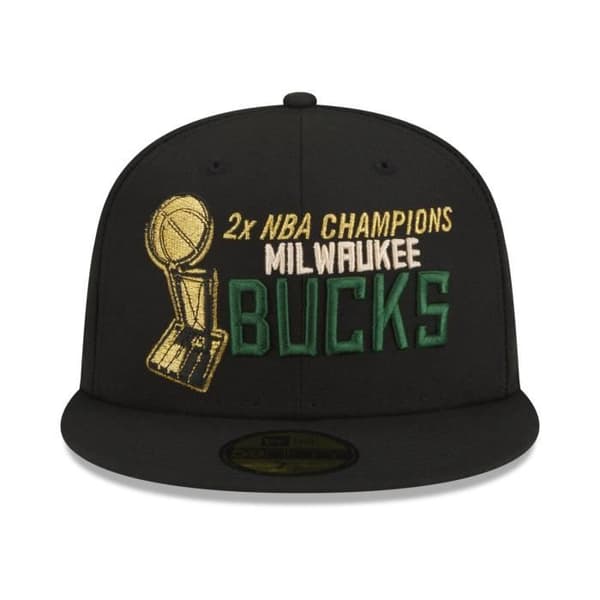Casquette New Era 59Fifty - Milwaukee Bucks NBA Champions - Svart - Herr