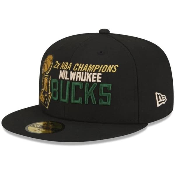 Casquette New Era 59Fifty - Milwaukee Bucks NBA Champions - Svart - Herr