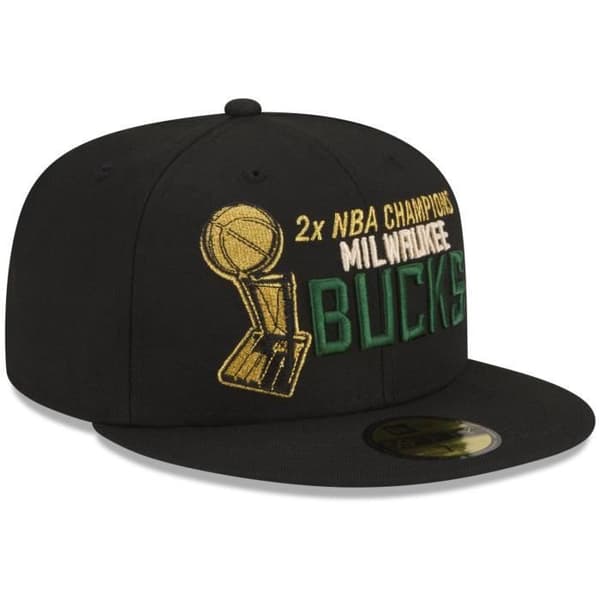 Casquette New Era 59Fifty - Milwaukee Bucks NBA Champions - Svart - Herr