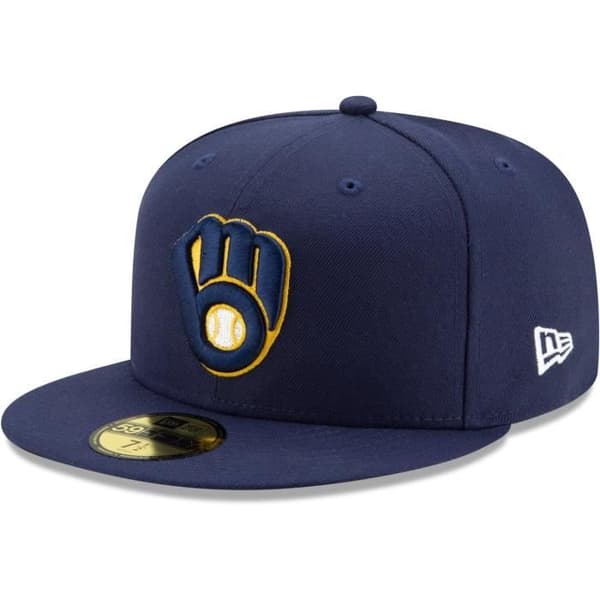 Casque New Era 59Fifty - Milwaukee Brewers - Marin/Vit - Man