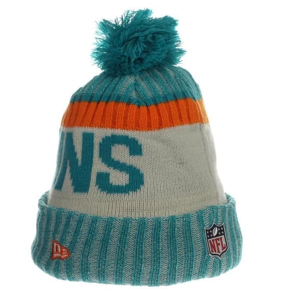 NyEra och NFL Stickad mössa handgjord med pom-pom ~ Miami Dolphins