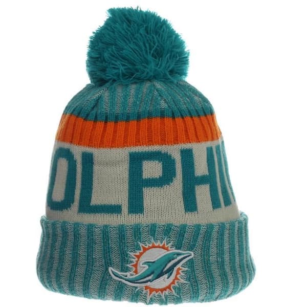 NyEra och NFL Stickad mössa handgjord med pom-pom ~ Miami Dolphins
