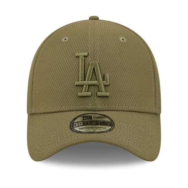 New Era 39Thirty Diamond Cap - Los Angeles Dodgers oliv - Herr