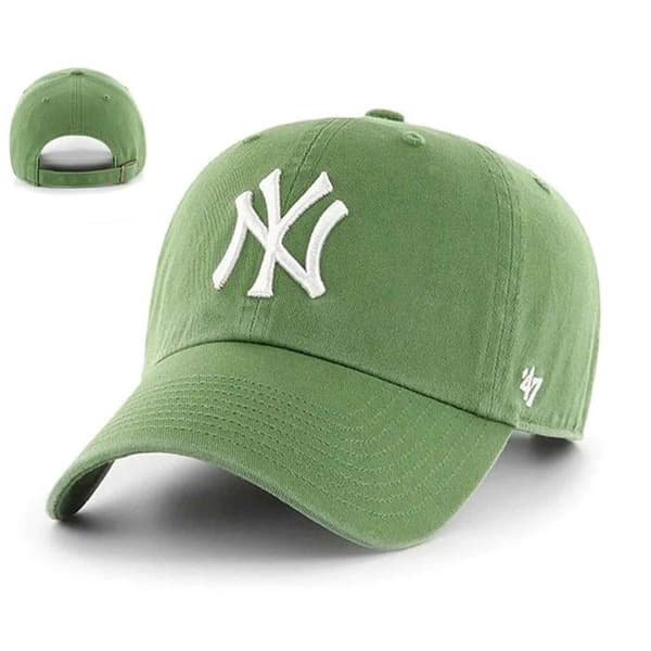 Justerbar keps - 47 Brand - CLEAN UP - New York Yankees - Grön - 100% bomull - Avslappnad