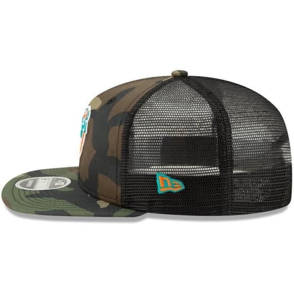Throwback Miami Dolphins Mesh 9Fifty Snapback Cap trädfällning kamouflage