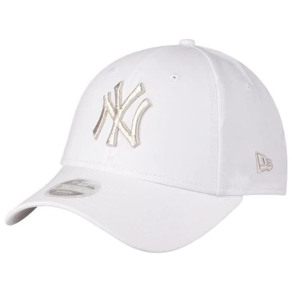 Casquette 9FORTY - New Era - New York Yankees - Vit - Silver - 100% Bomull