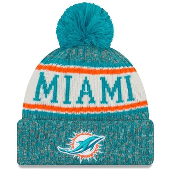 Chapeau - New Era - NFL Sideline 2018 - Miami Dolphins - Fleecefodrad - Vinter - Sportkläder