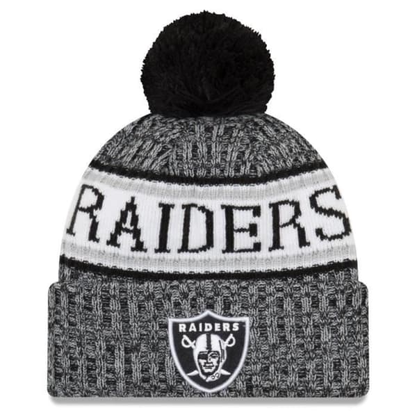 Hatt - New Era - NFL Sideline 2018 - Oakland Raiders - Fleecefoder - Vinter - Sportkläder