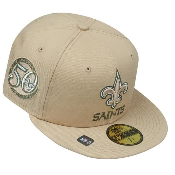 New Era 59Fifty Fitted Cap ÅRSJUBLIEUM NFL Team beige gevär
