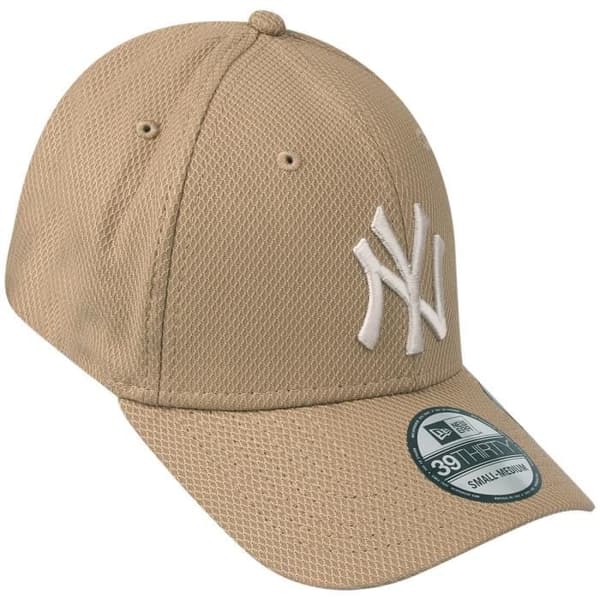 Casquette New Era 39Thirty Stretch-Fit - DIAMOND New York Yankees - Khaki - Vit - Herr - Sportkläder