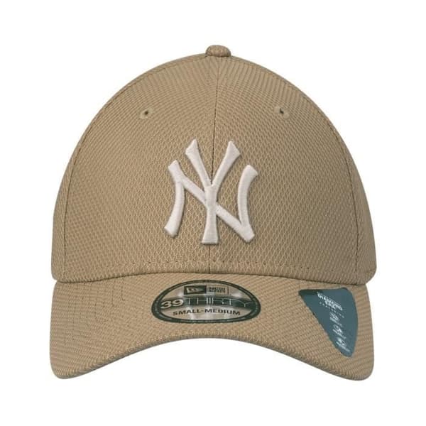 Casquette New Era 39Thirty Stretch-Fit - DIAMOND New York Yankees - Khaki - Vit - Herr - Sportkläder