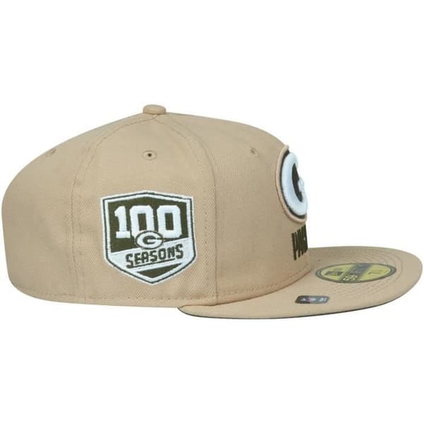 New Era 59Fifty Fitted Cap ÅRSJUBLIEUM NFL Team beige gevär