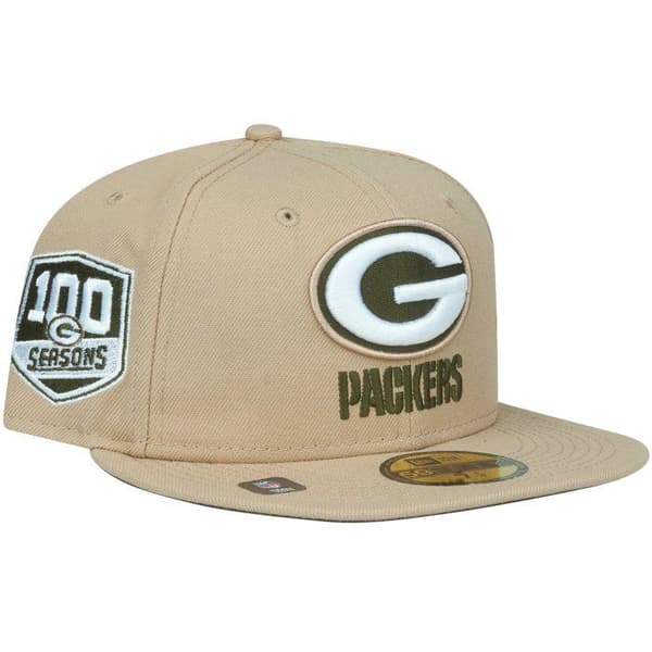 New Era 59Fifty Fitted Cap ÅRSJUBLIEUM NFL Team beige gevär