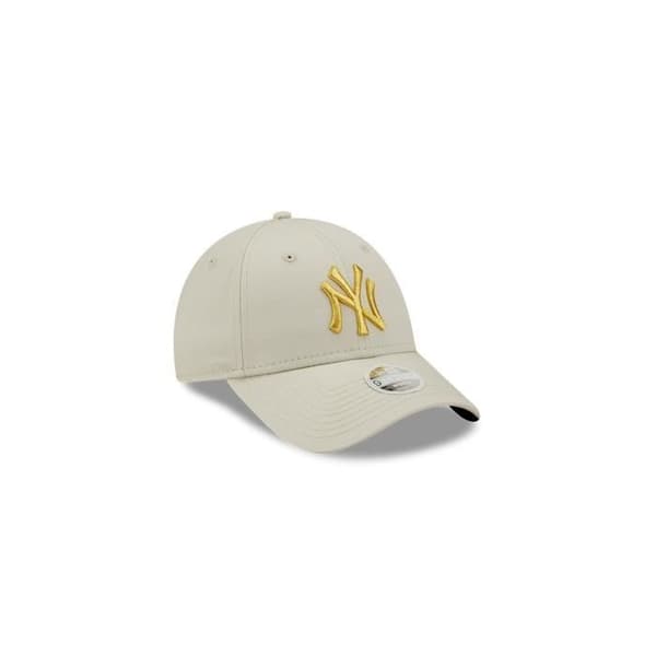 Keps Dam - New Era - 9FORTY - New York Yankees - Metallogotyp - Beige - Sportmode