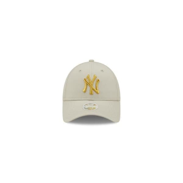 Keps Dam - New Era - 9FORTY - New York Yankees - Metallogotyp - Beige - Sportmode