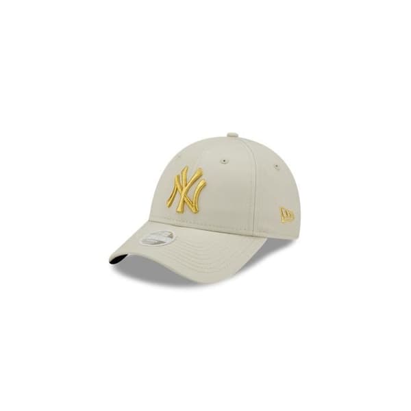 Keps Dam - New Era - 9FORTY - New York Yankees - Metallogotyp - Beige - Sportmode