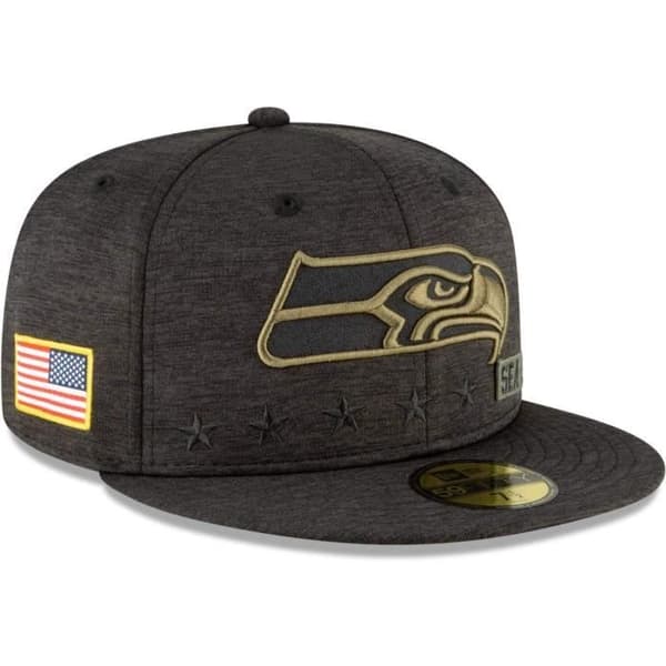 Keps 59FIFTY - New Era - Seattle Seahawks - Svart - 100% polyester - Storlek 7 1/4